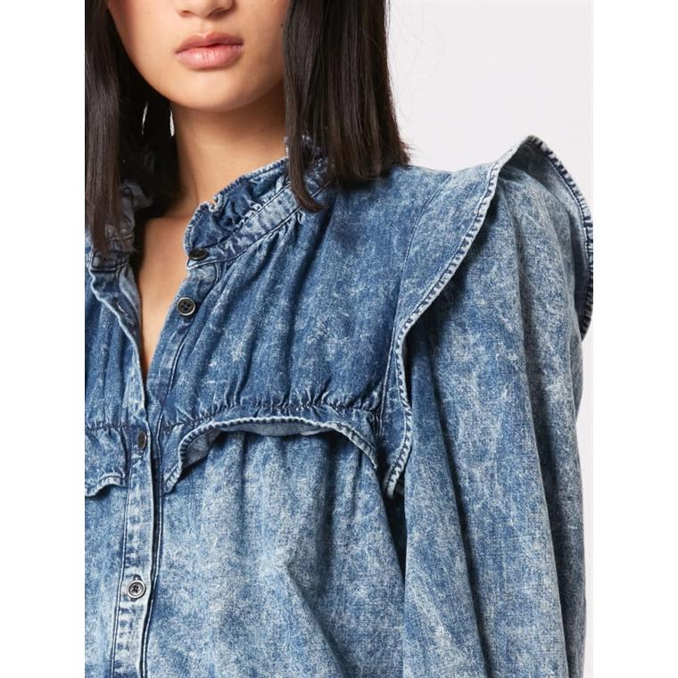 Isabel Marant Etoile IDETY skjorte, Denim Blue